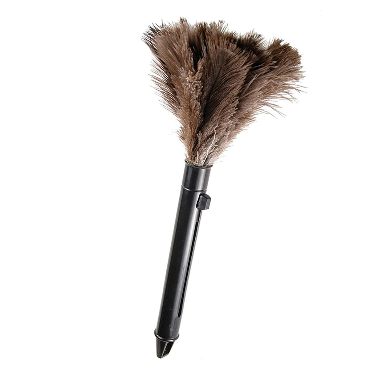 Feather Dusters Brown Washable Portable Compact Chicken Feathers ABS Mini Duster with Handle for Household