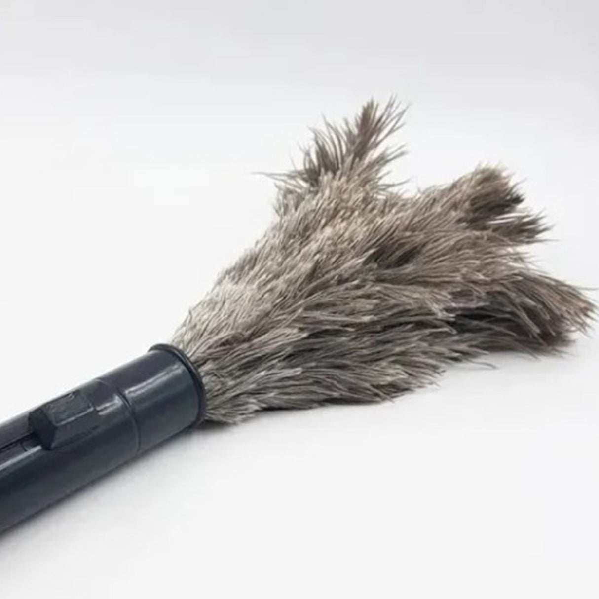 Feather Dusters Brown Washable Portable Compact Chicken Feathers ABS Mini Duster with Handle for Household