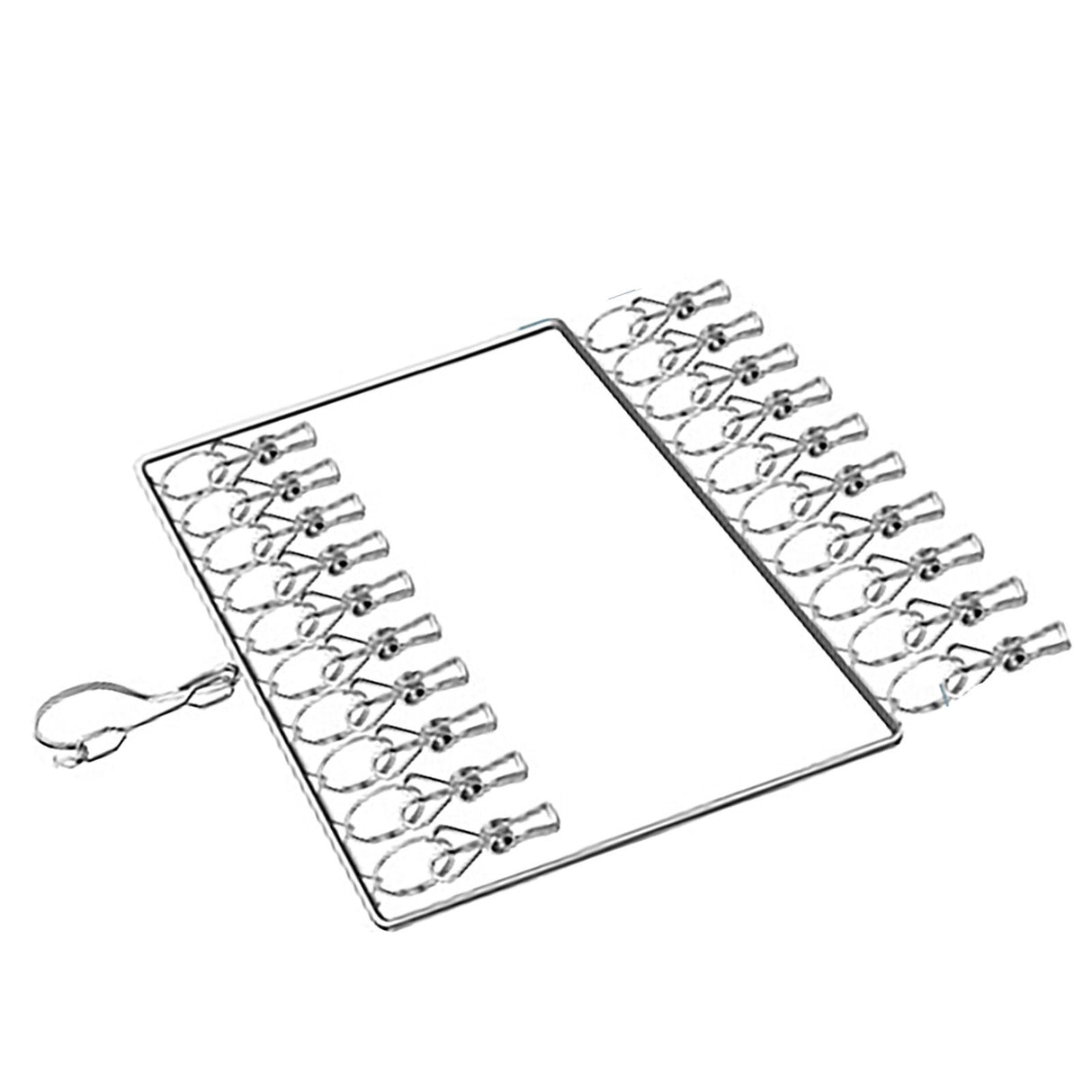 Stainless Steel Sock Drying Rack for Towels Cloth Diapers Bras Baby Clothes Underwear Hat Gloves 2 Layer 20 Clip
