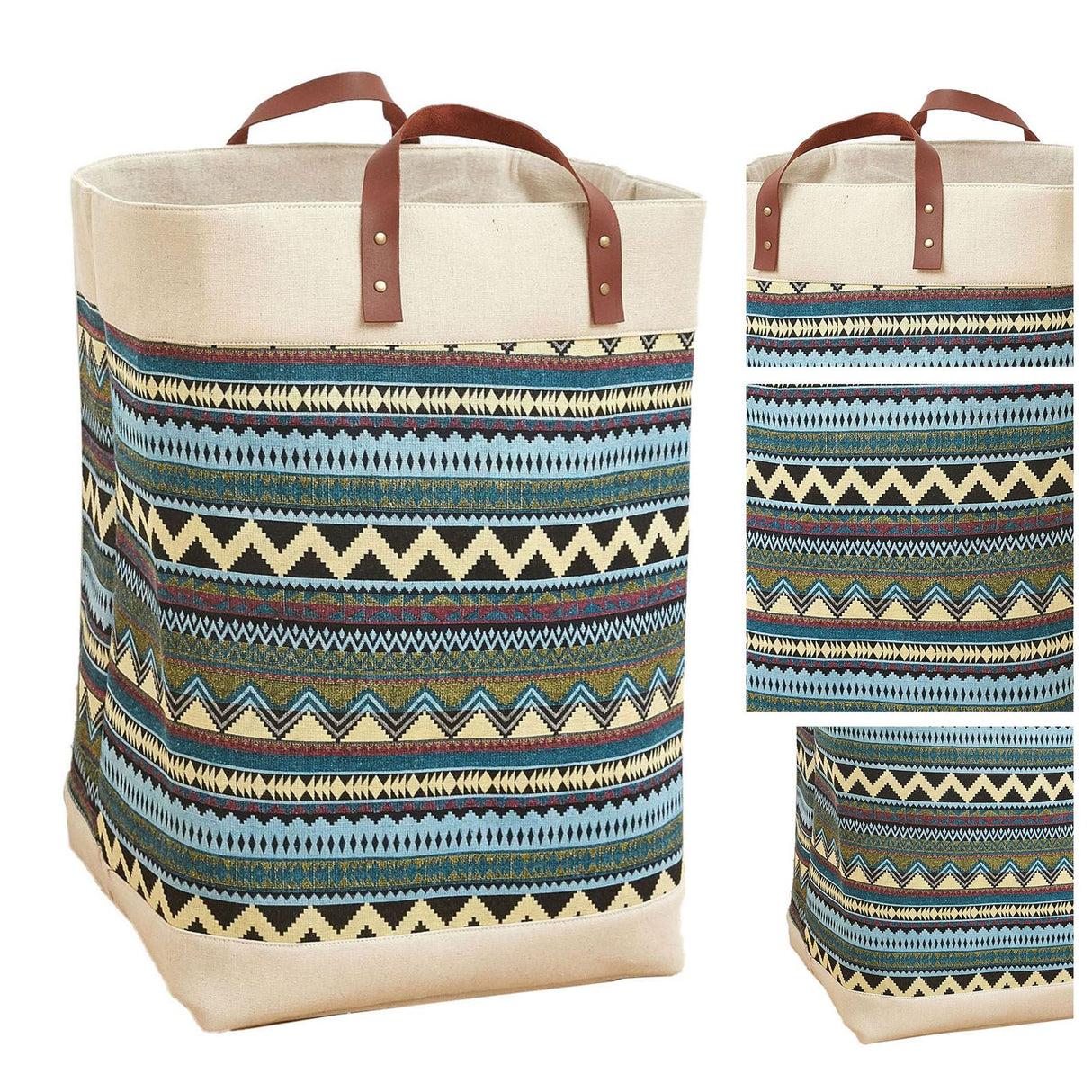 Laundry Basket Grocery Bag Jute Large Capacity Dirty Clothes Storage Basket Bucket for Home Colorful