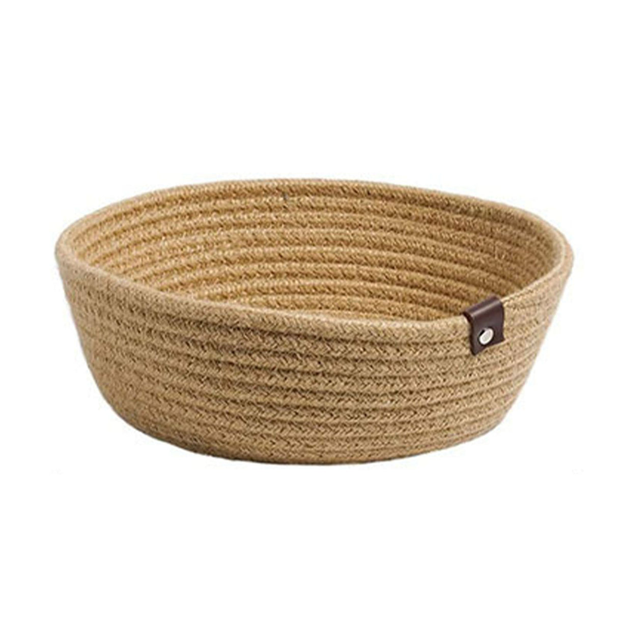 3 Piece Cotton Rope Woven Storage Basket Set Round Cotton Linen Storage Basket for Desktop Organizing Hemp Rope