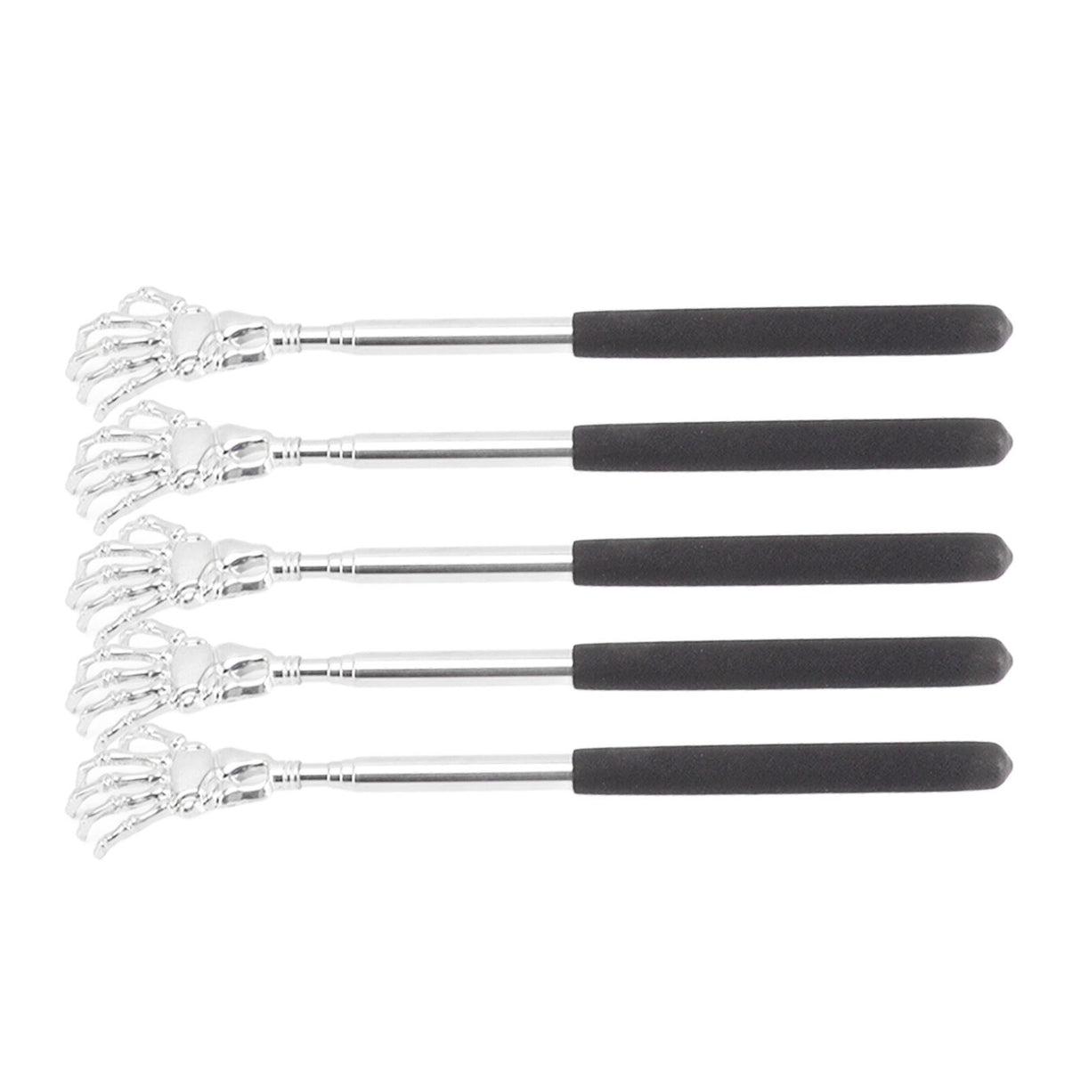 5Pcs Extendable Back Massager Stainless Steel Telescopic Portable Retractable Rear Back Scratcher