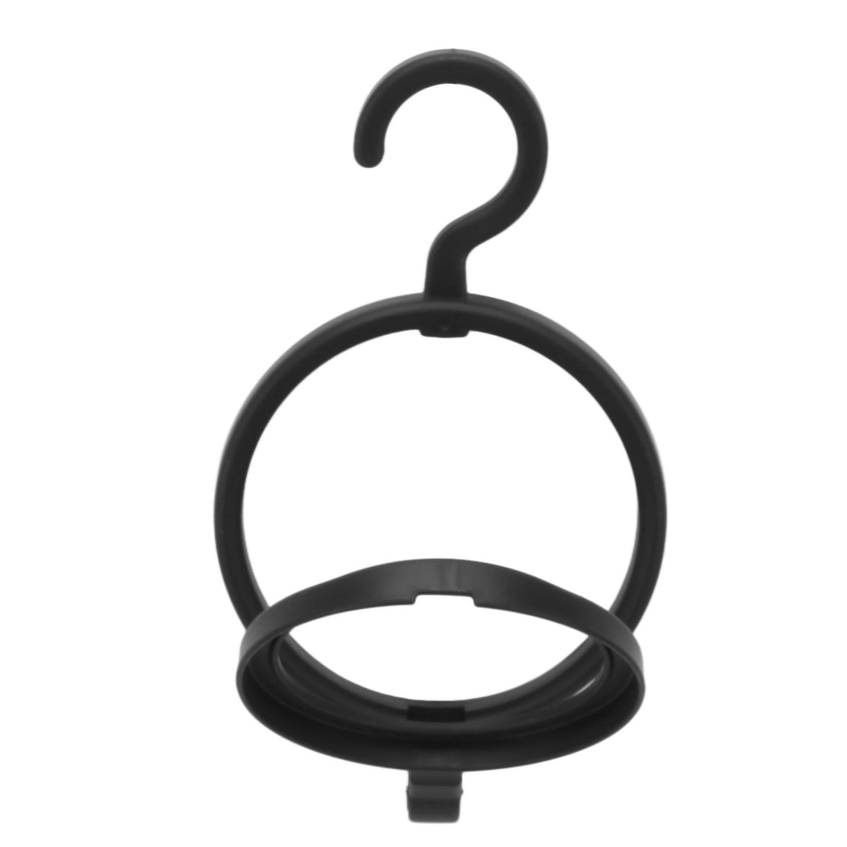 3Pcs Hanging Wig Stand Space Saving Portable Plastic Wig Display Hanger for Home Travel Black