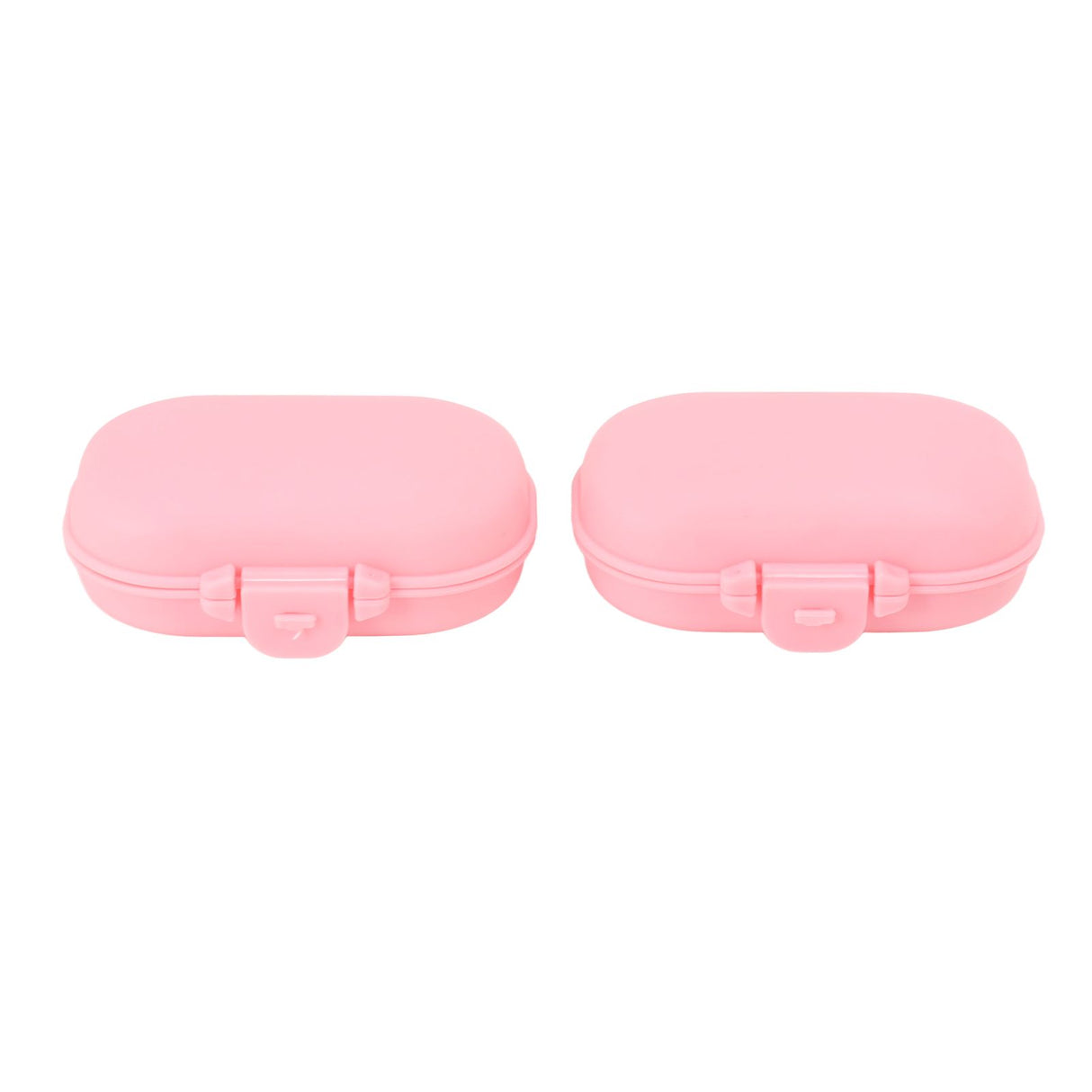 7PCS Medicine Case Portable Detachable Safe Mini 4 Compartments Medicine Organizer for Outdoor Travel Pink