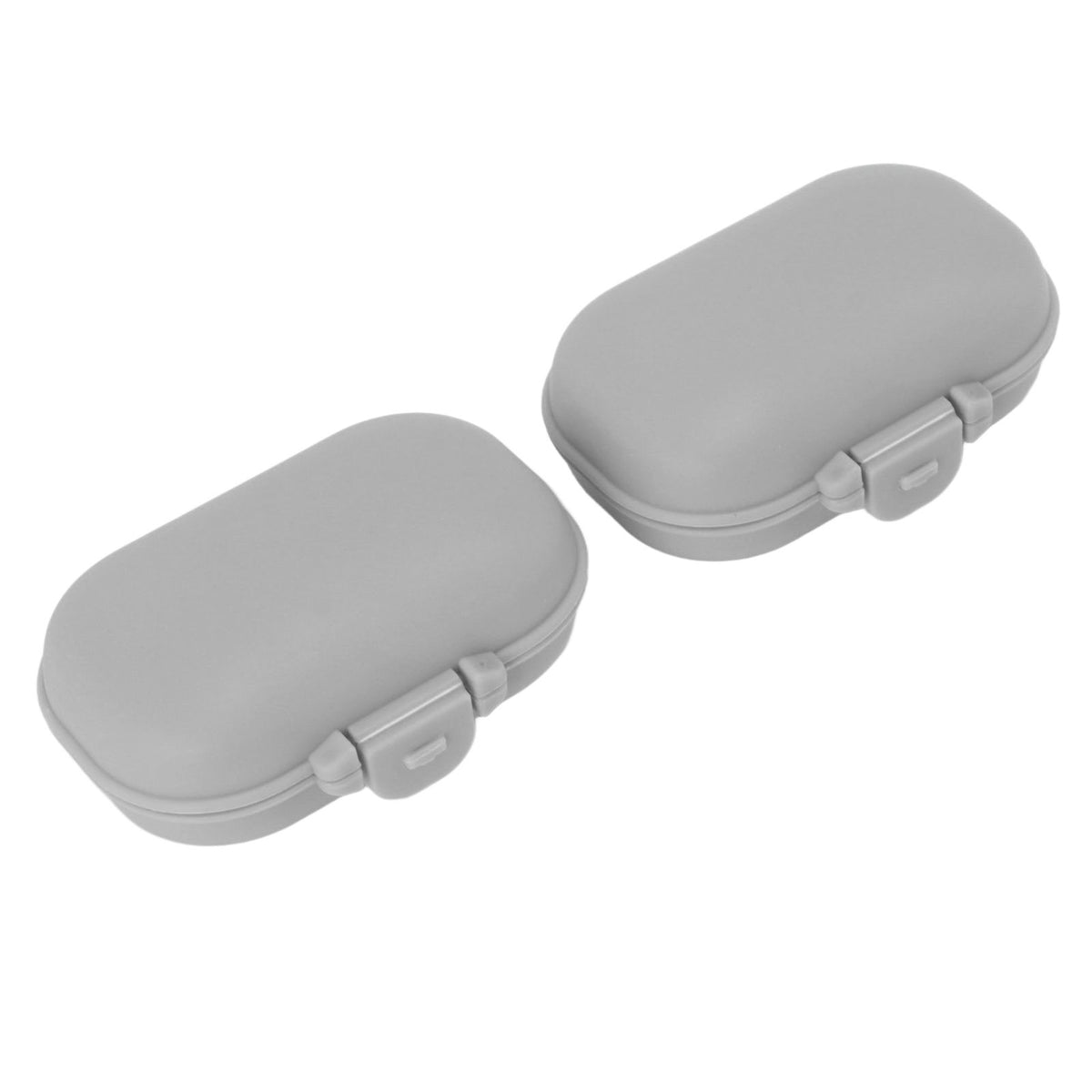 7PCS Medicine Case Portable Detachable Safe Mini 4 Compartments Medicine Organizer for Outdoor Travel Grey