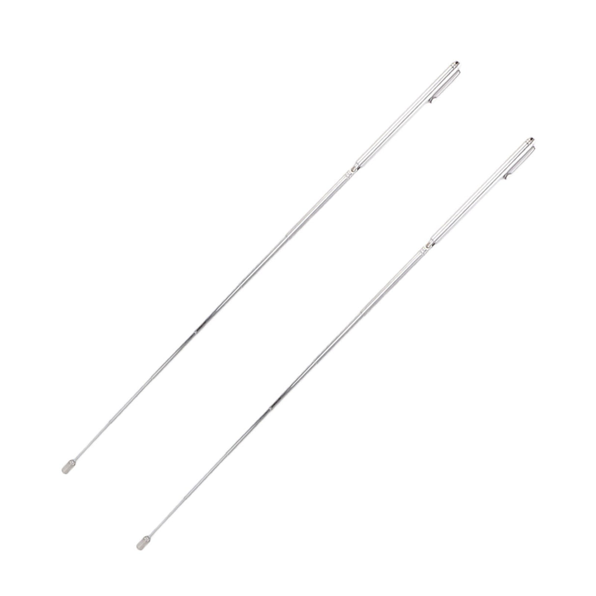 2PCS Telescopic Test Rod with Pen Clip Stainless Steel Detection Stick for Picking Metal Parts