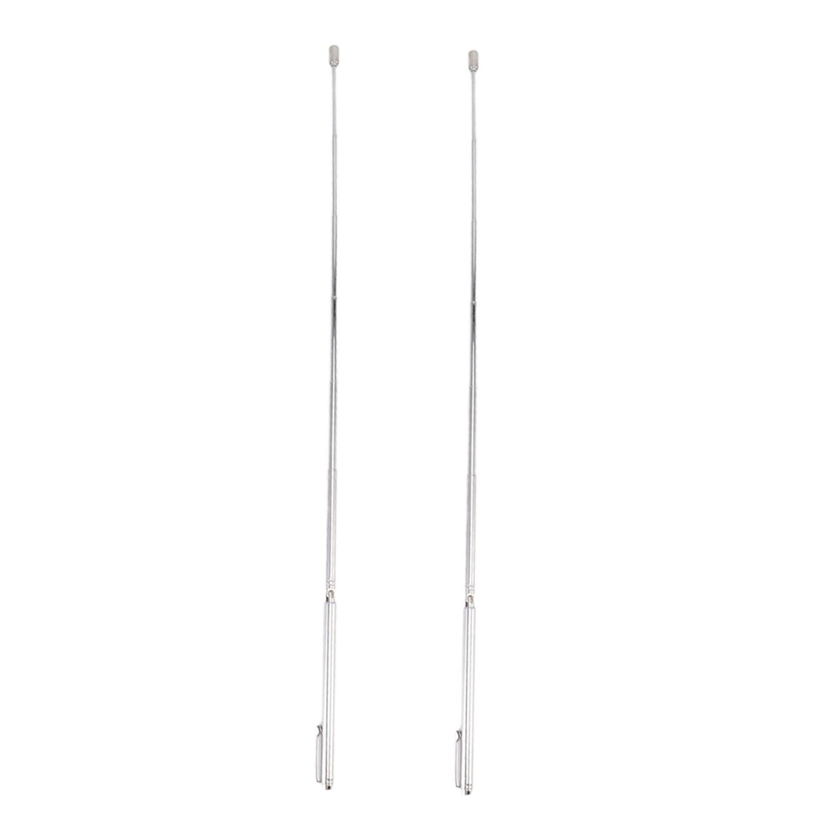 2PCS Telescopic Test Rod with Pen Clip Stainless Steel Detection Stick for Picking Metal Parts