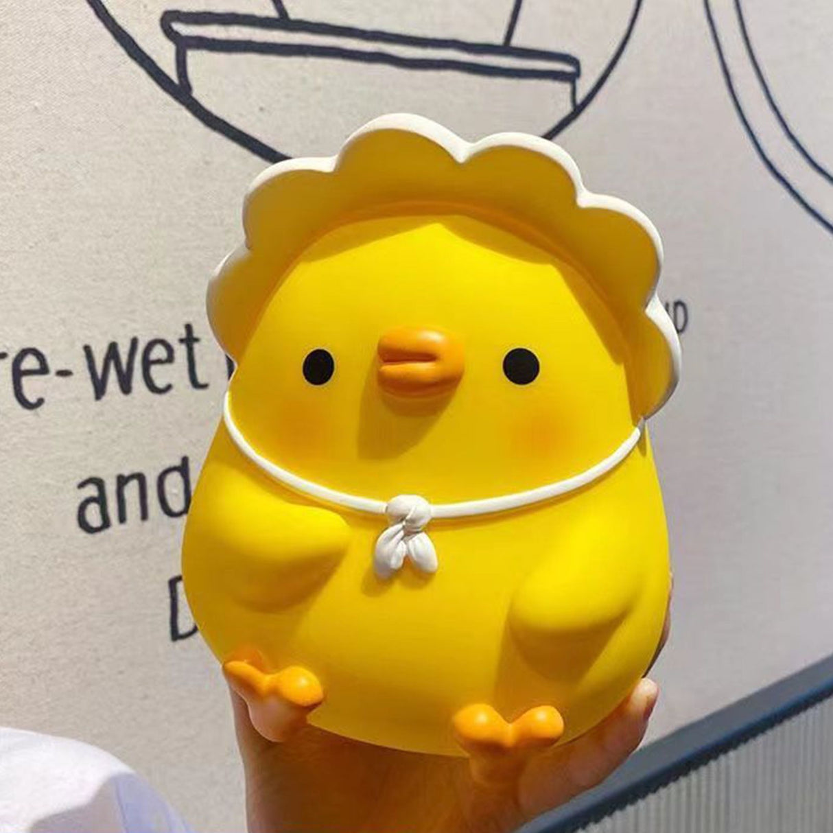 Kids Piggy Bank Cute Cartoon Money Coin Bank Anti Fall Vinyl Resin Money Bank for Boys Girls Yellow Duck