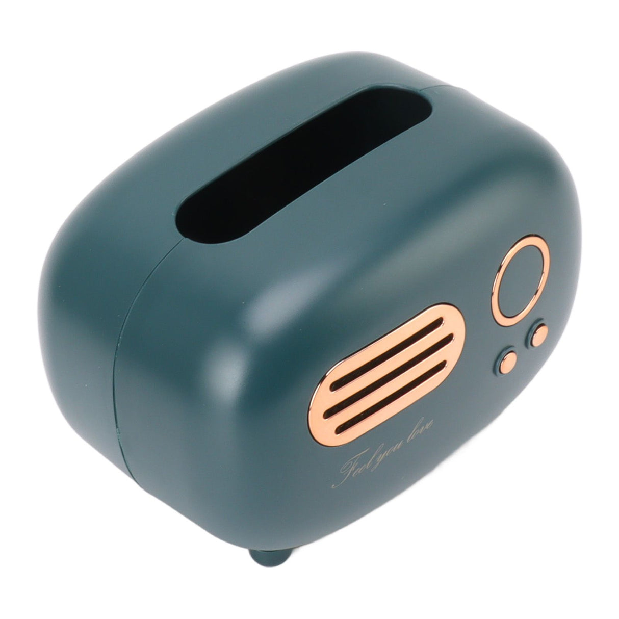 Retro Radio Shape Tissue Cover Box Vintage Radio Tissue Box for Bathroom Living Room Bedroom Nightstand Desk Table Green
