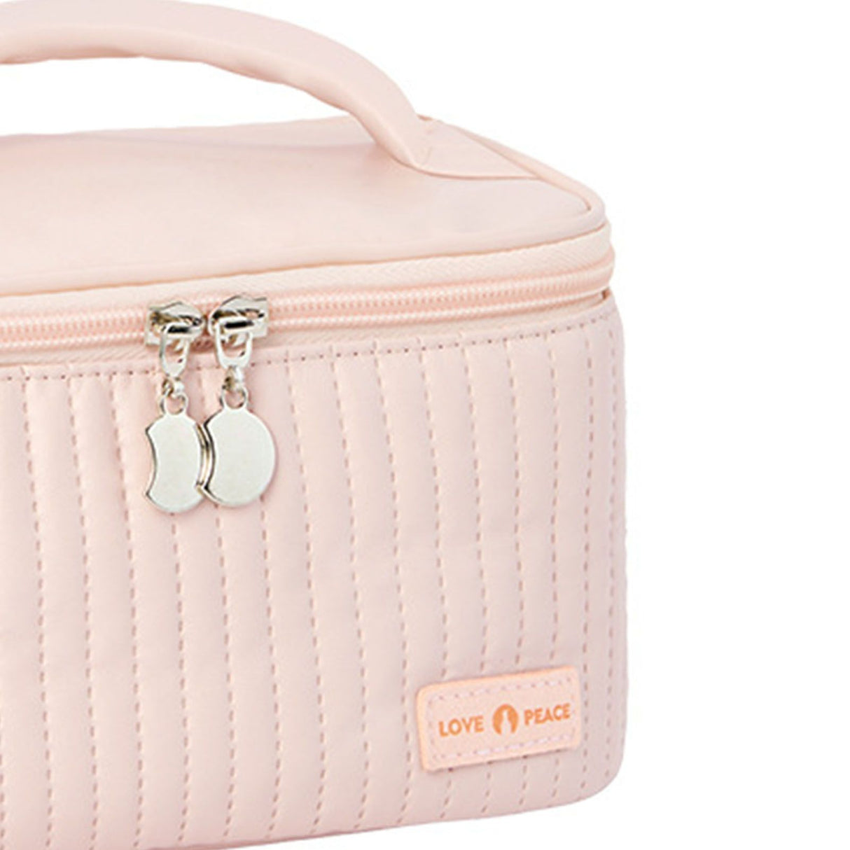 PU Open Lid Cake Shape Make Up Bag Cosmetic Storage Bag Soft Color Portable Makeup Bag Pink