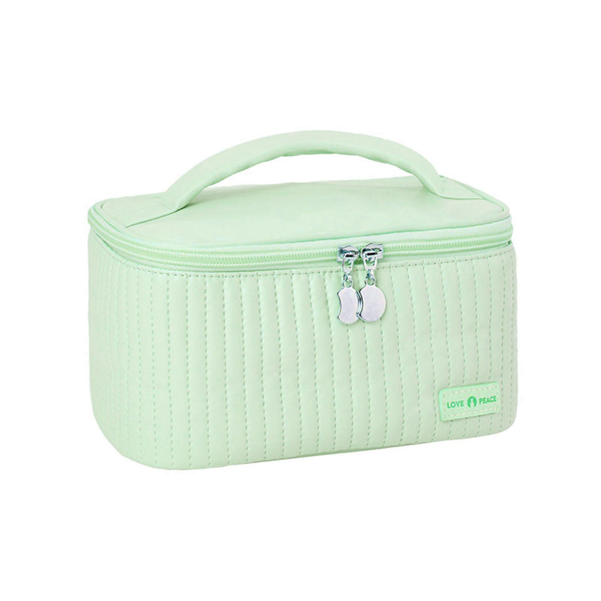 PU Open Lid Cake Shape Make Up Bag Cosmetic Storage Bag Soft Color Portable Makeup Bag Light Green
