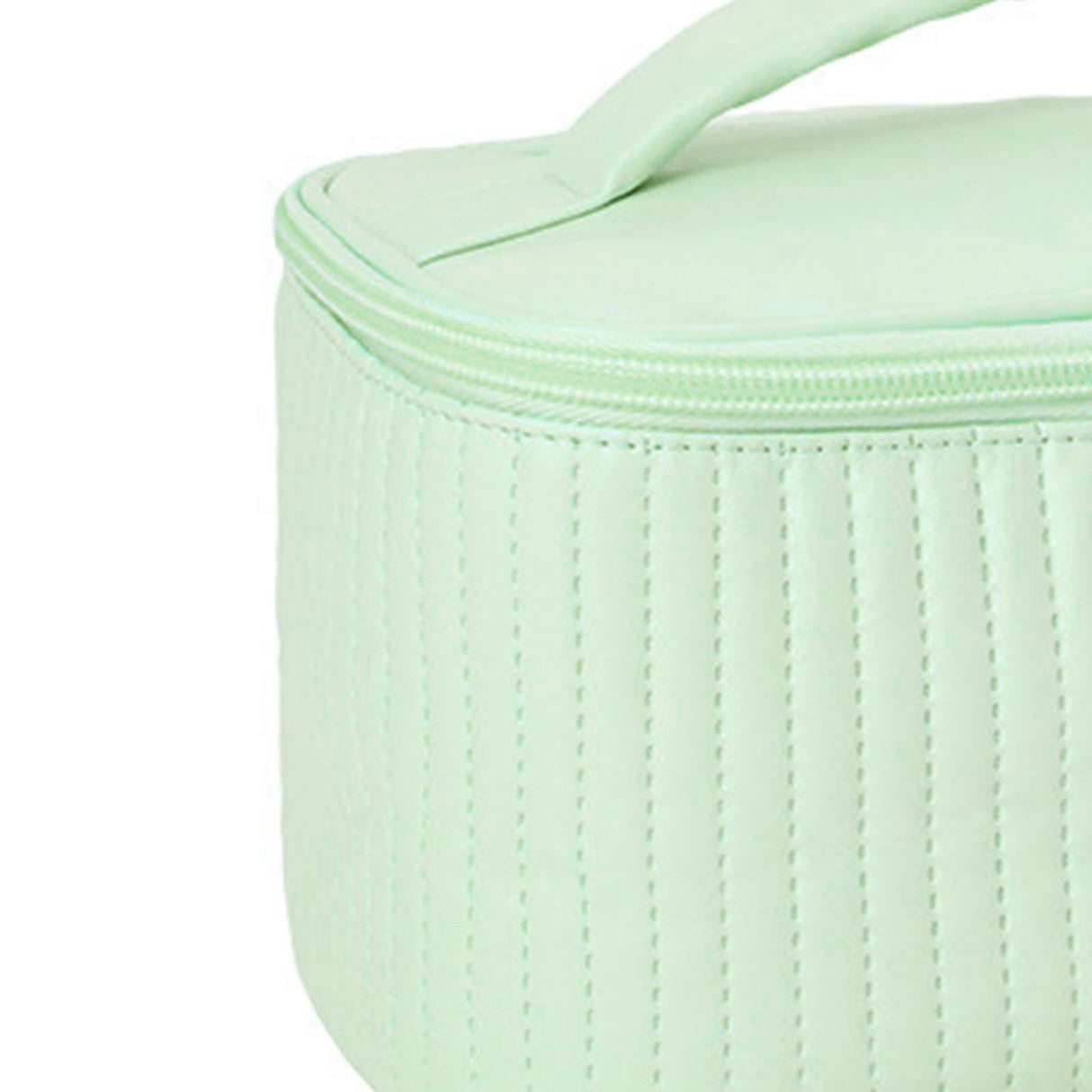 PU Open Lid Cake Shape Make Up Bag Cosmetic Storage Bag Soft Color Portable Makeup Bag Light Green