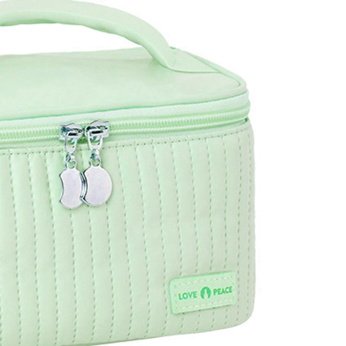 PU Open Lid Cake Shape Make Up Bag Cosmetic Storage Bag Soft Color Portable Makeup Bag Light Green