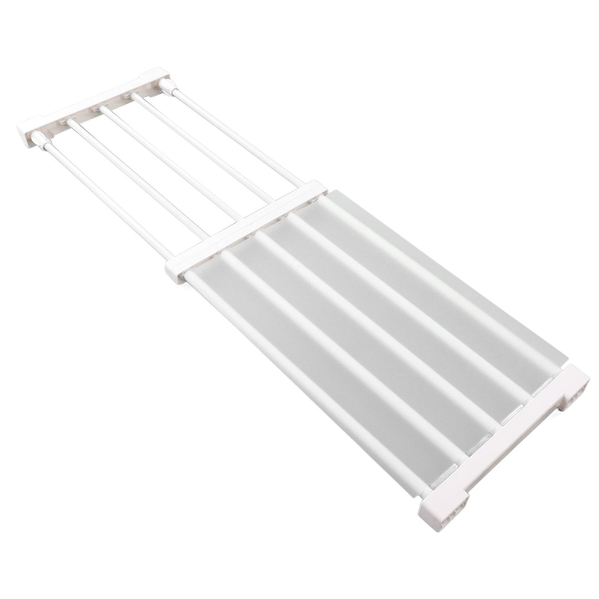 Closet Tension Shelf Expandable Nail Free Cabinet Divider Storage Rack for Wardrobe Cupboard 50‑80cm / 19.7‑31.5in Length