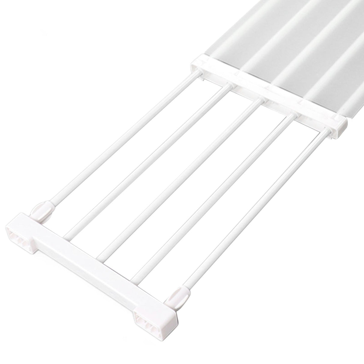 Closet Tension Shelf Expandable Nail Free Cabinet Divider Storage Rack for Wardrobe Cupboard 50‑80cm / 19.7‑31.5in Length