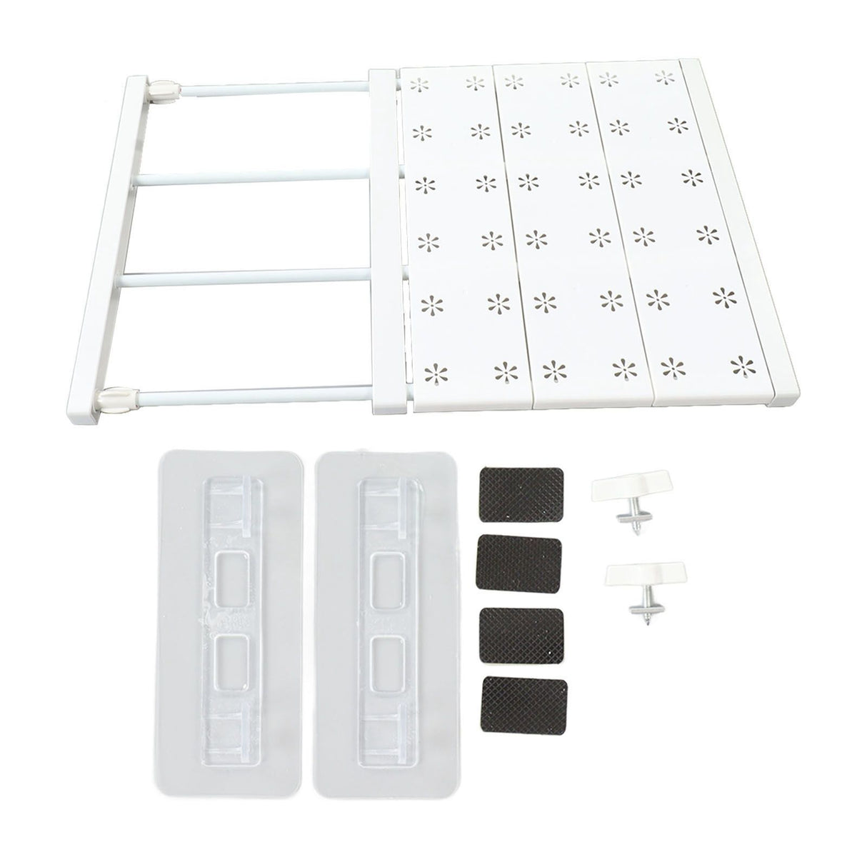 Tension Shelf Adjustable Space Saving Expandable Closet Organizer Dividers for Shoe Cabinet Closet Length 38‑60cm/15.0‑23.6in