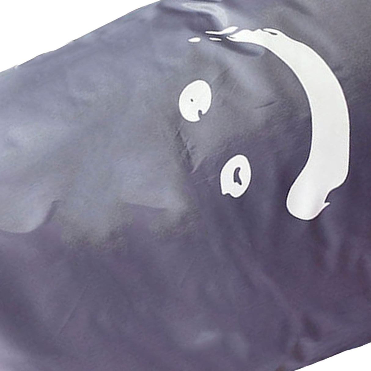 Laundry Bag Nylon Drawstring Cylinder for Household Travel Dirty Clothes Quilt Books Storage Dark Grey Smiling Face