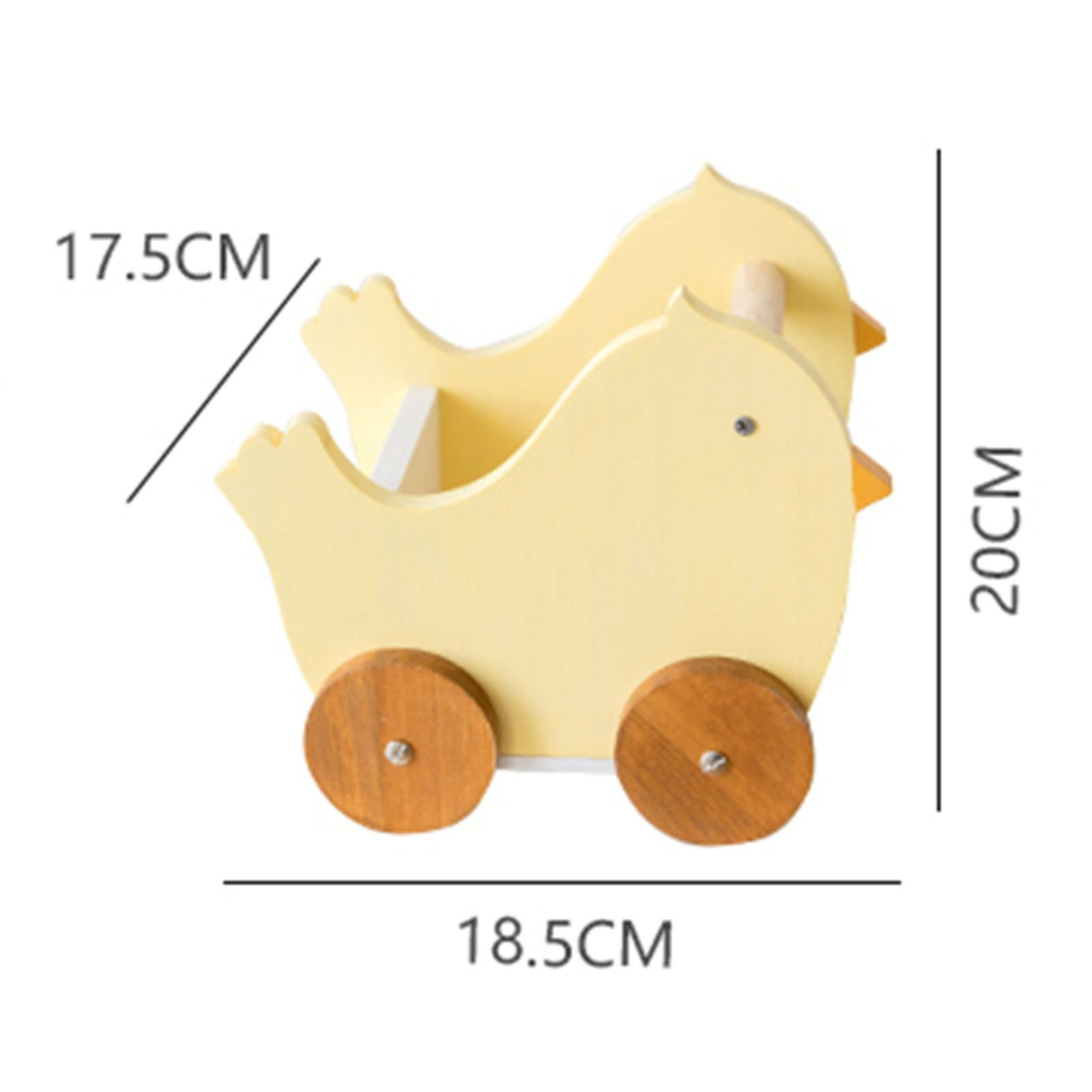 Wood Desk Organizer Cute Cartoon Desktop Handbook Stickers Organizer for Study Children's Room Office Dormitory Chick