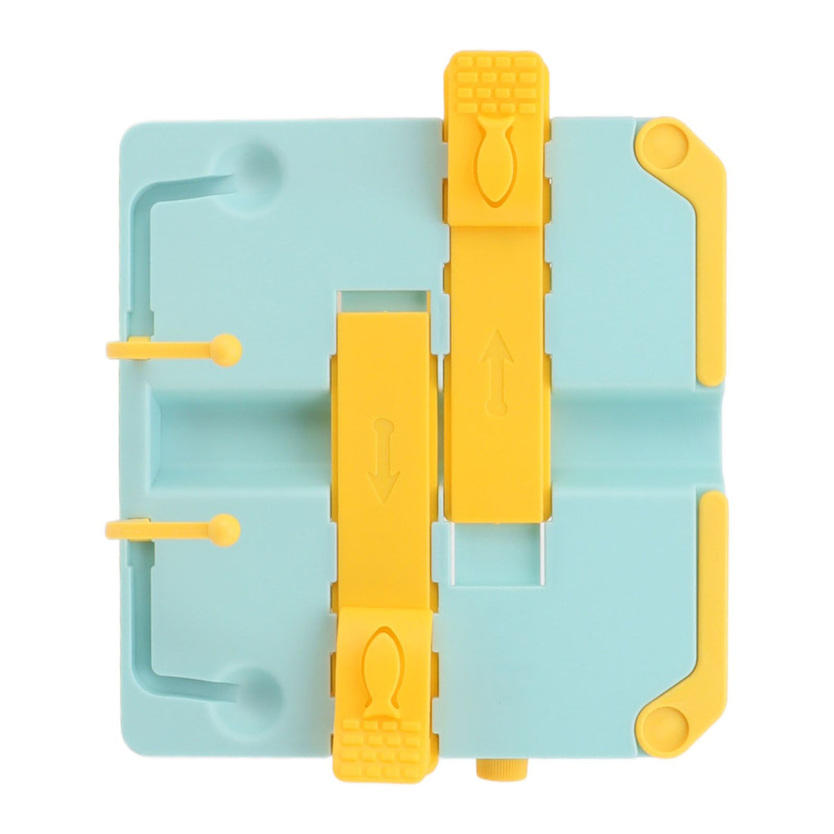 Reading Rack Foldable Portable Round Edges ABS Scratch Resistant Book Stand Holder for School Library Yellow Blue