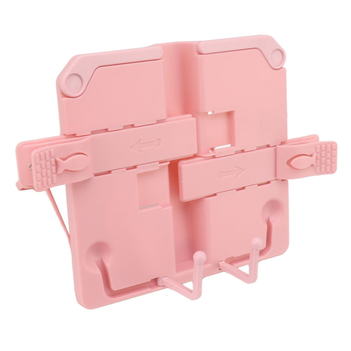 Reading Rack Foldable Portable Round Edges ABS Scratch Resistant Book Stand Holder for School Library Pink