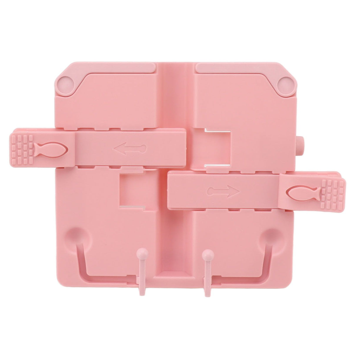 Reading Rack Foldable Portable Round Edges ABS Scratch Resistant Book Stand Holder for School Library Pink