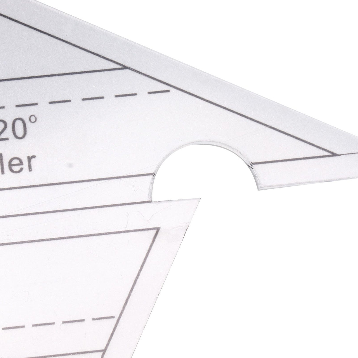 Sewing Wedge Ruler 60 Degree and 120 Degree Acrylic Transparent Precise Scale Reusable Quilting Ruler for DIY Design