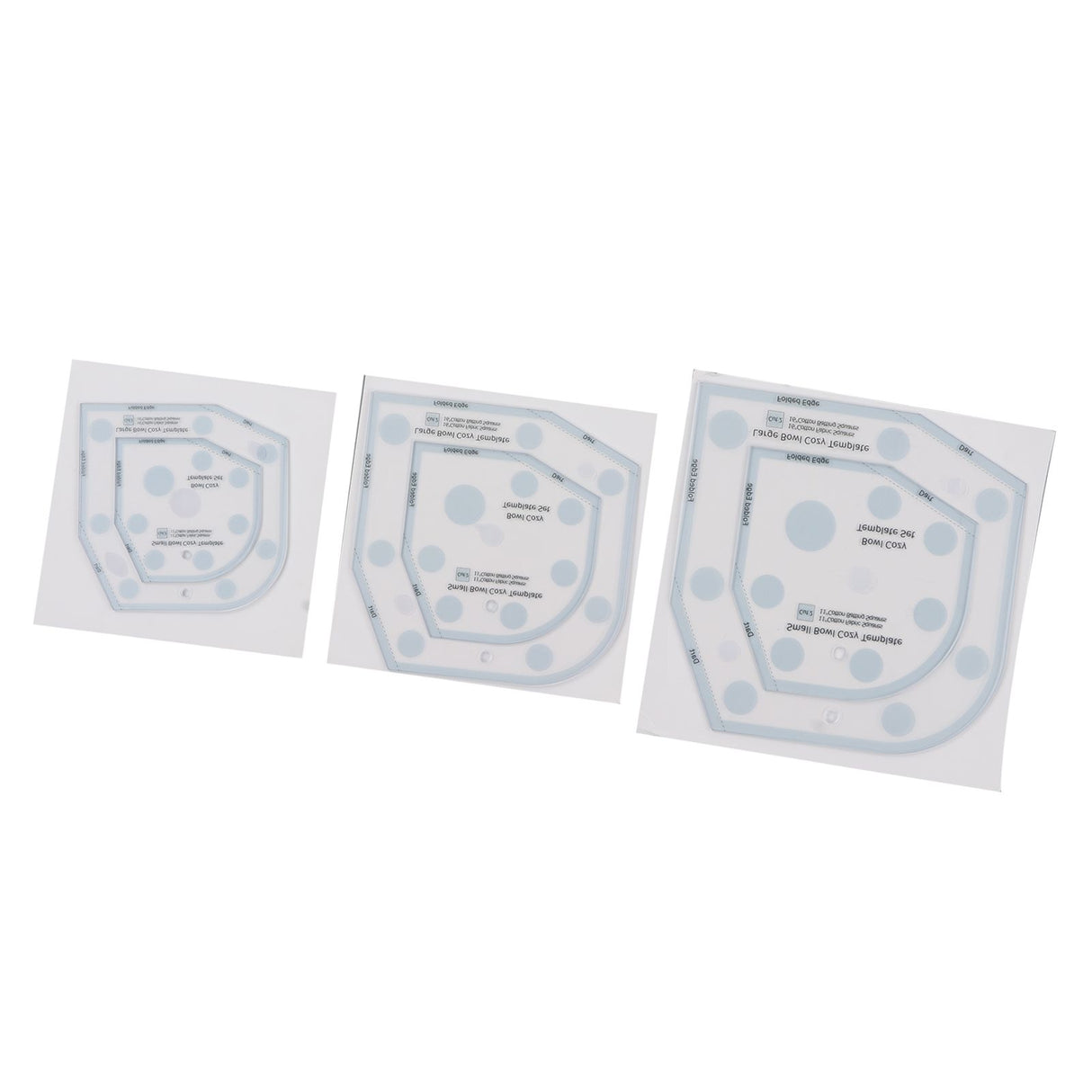 6in 8in 10in 3 Sizes Bowl Cozy Template Acrylic Bowl Cozy Pattern Template Cutting Ruler Set