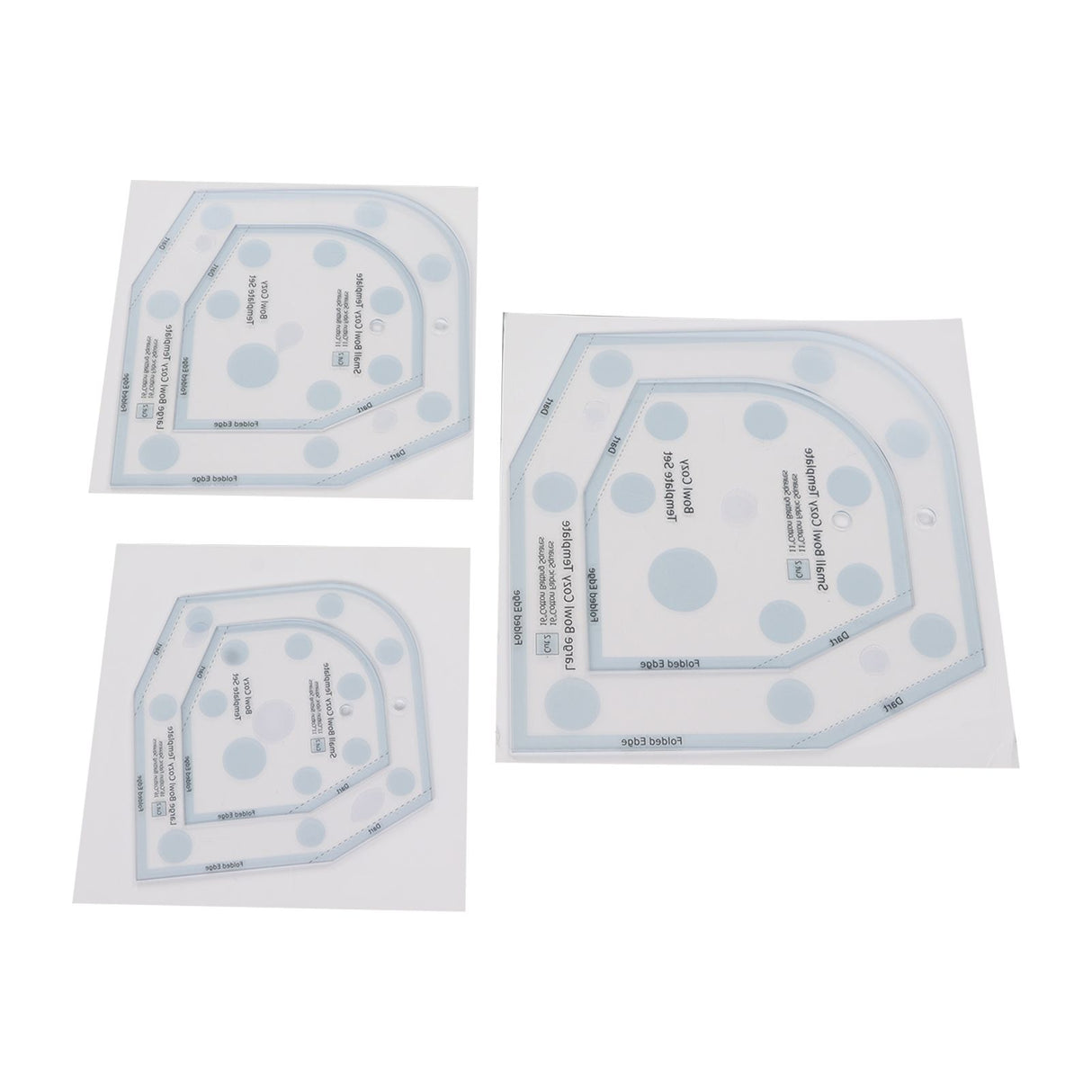 6in 8in 10in 3 Sizes Bowl Cozy Template Acrylic Bowl Cozy Pattern Template Cutting Ruler Set