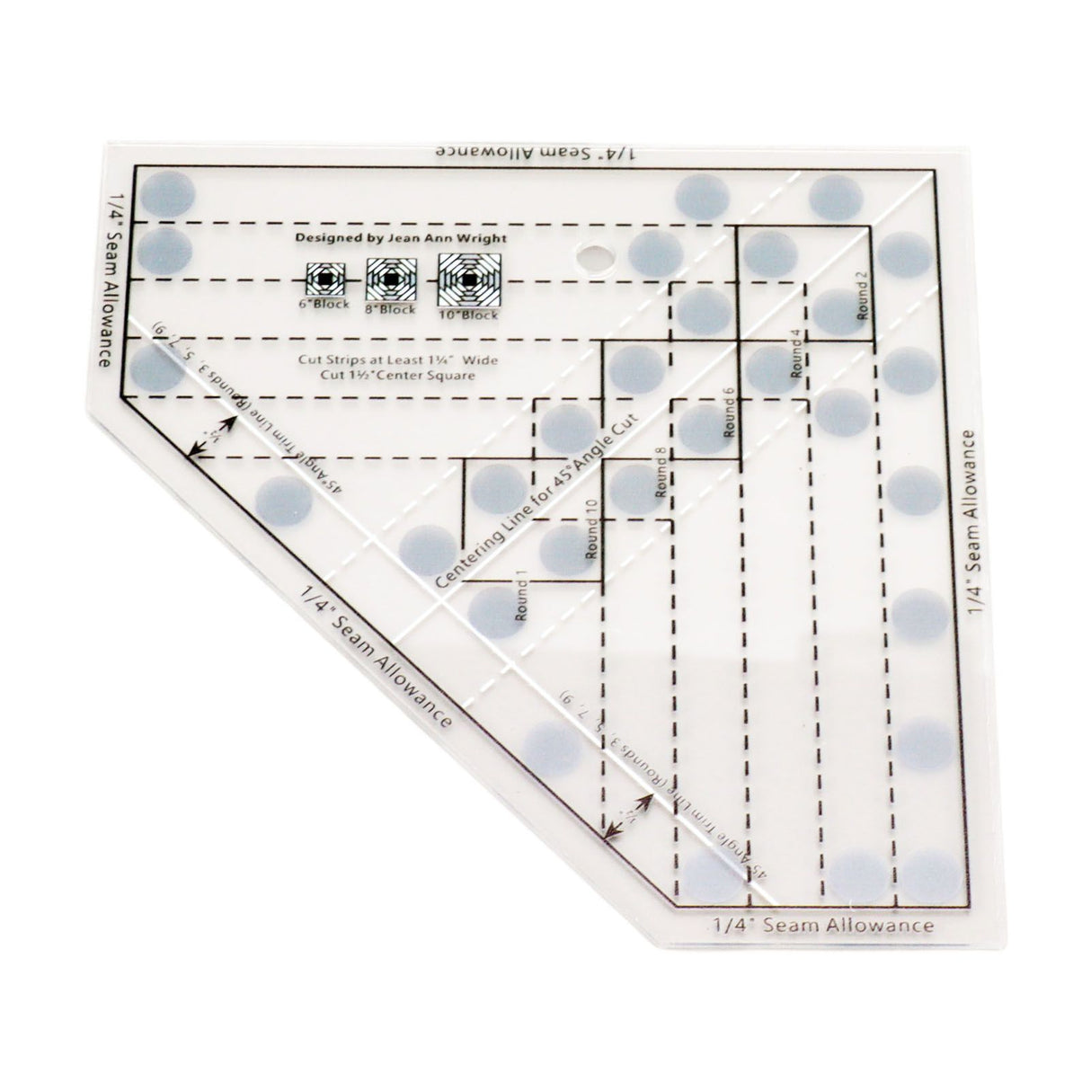 Mini Quilt Ruler Transparent Acrylic Precise Scale DIY Trim Tool Quilting Ruler for 6 8 10 Inch Finished Blocks