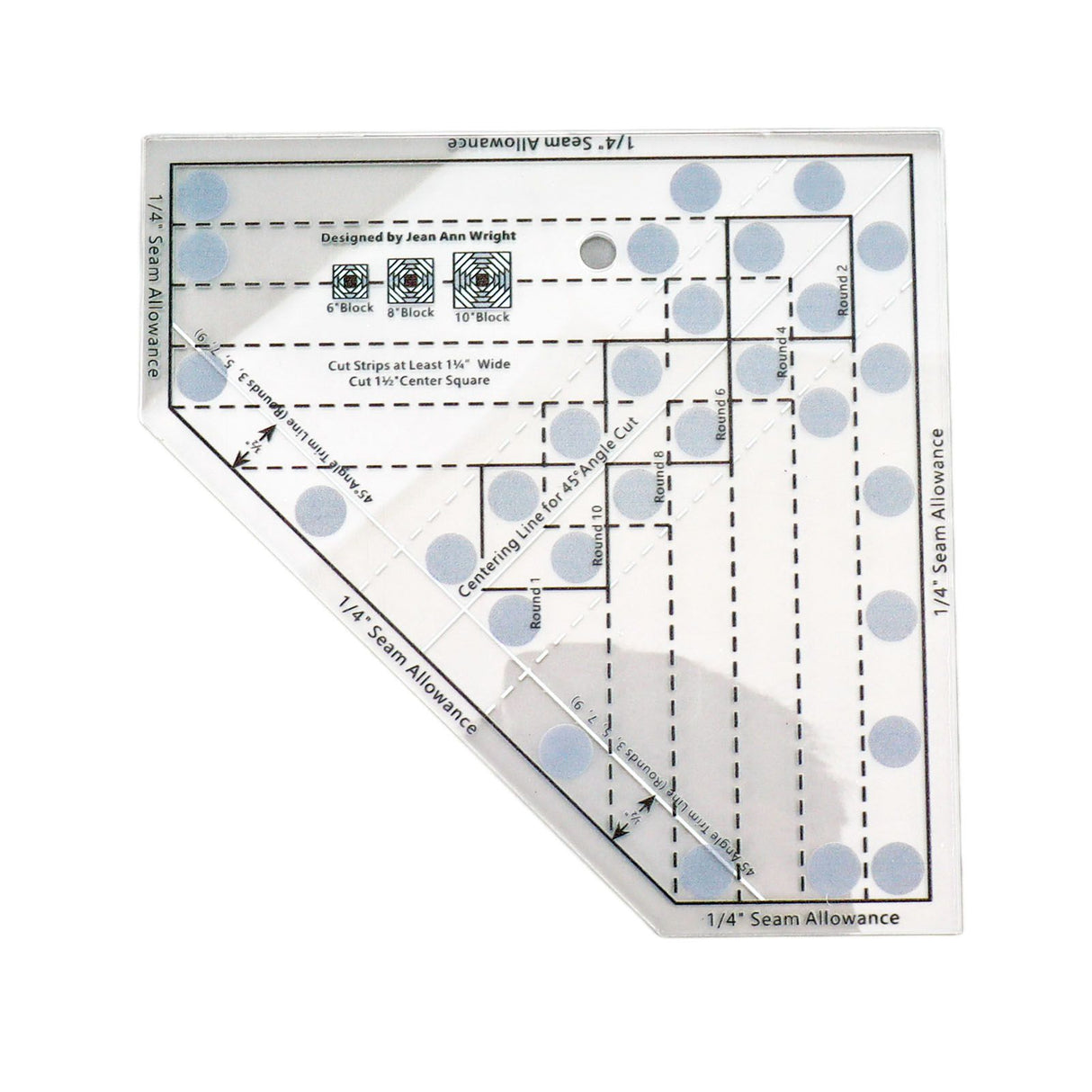 Mini Quilt Ruler Transparent Acrylic Precise Scale DIY Trim Tool Quilting Ruler for 6 8 10 Inch Finished Blocks