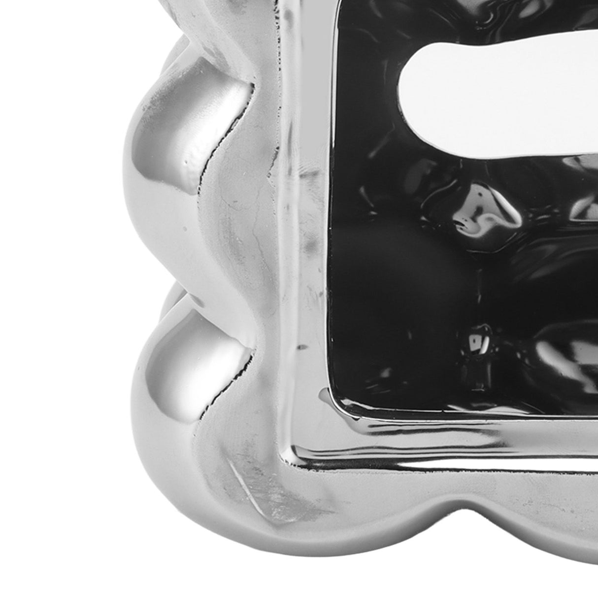 Electroplated Ceramic Tissue Box Case Holder Decorative Elegant Facial Tissue Napkin Dispenser Box Electroplating Silver