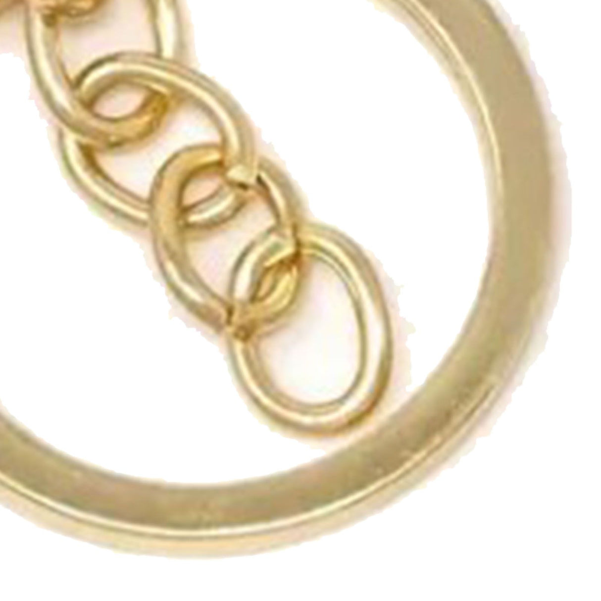 50PCS Key Chain Ring Alloy Golden Polished DIY Handcraft Metal Key Rings with Chain for Travel