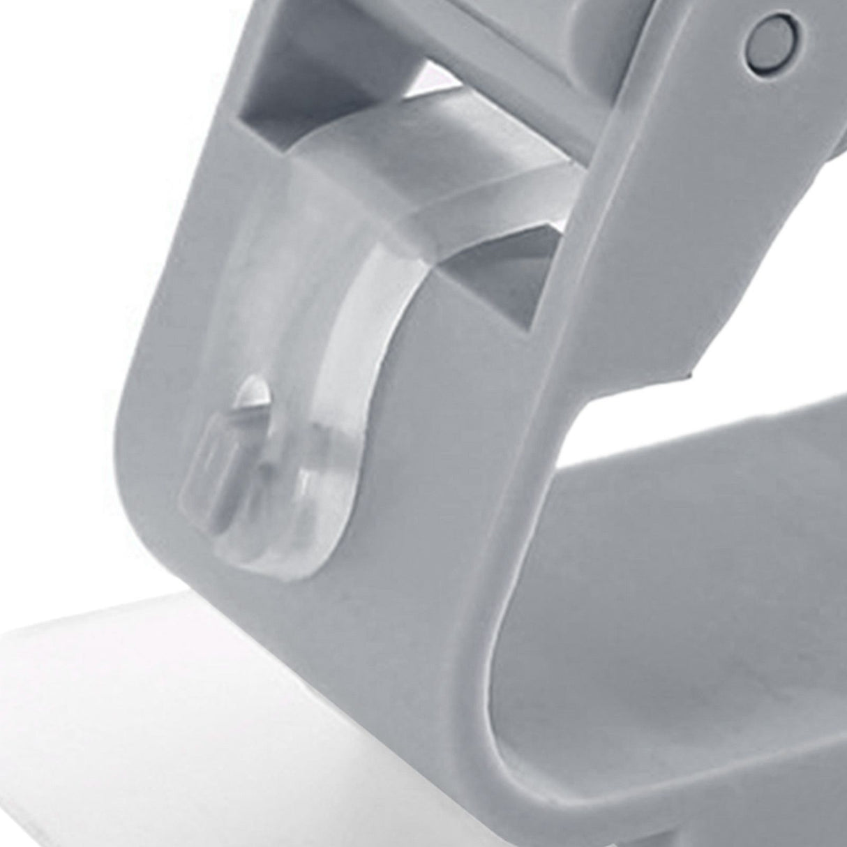 3pcs Wall Mounted Mop Holder Strong Adhesion Plastic Mop Broom Holder for Garage Tool Room Gray