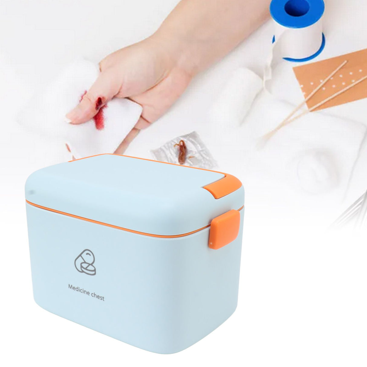 Large Medicine Storage Box Organizer Container Family Emergency Medicine Case with Removable Tray Type A