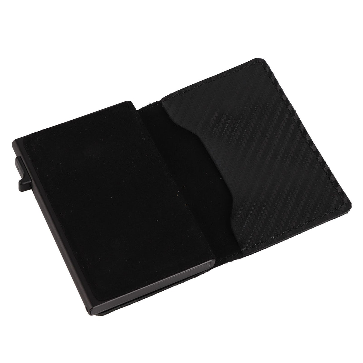Card Wallet Soft Leather Large Capacity Lose Proof Multifunctional Men Wallet Gift Carbon Fiber Black