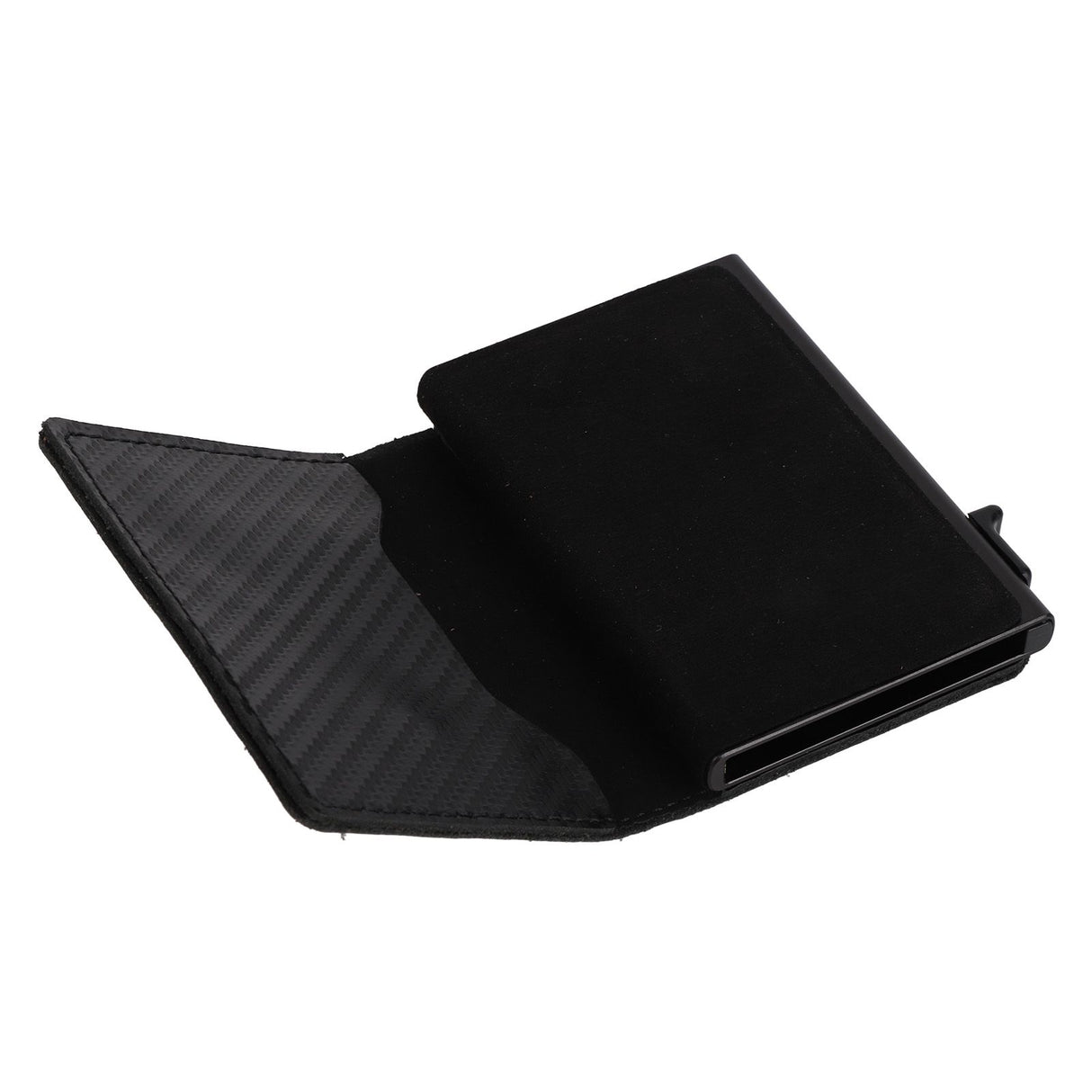 Card Wallet Soft Leather Large Capacity Lose Proof Multifunctional Men Wallet Gift Carbon Fiber Black