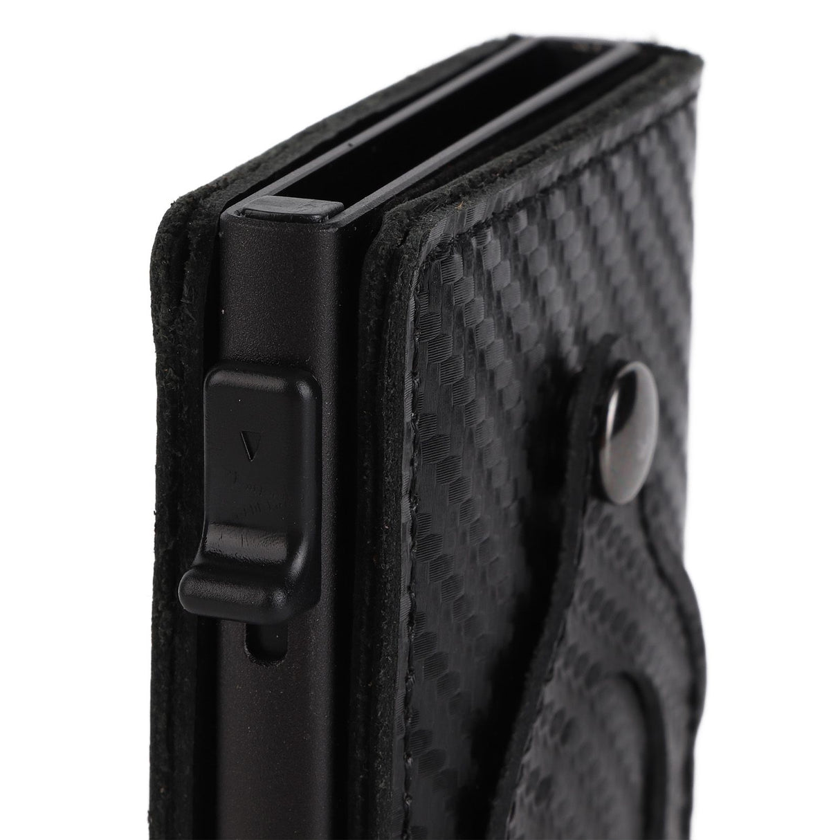 Card Wallet Soft Leather Large Capacity Lose Proof Multifunctional Men Wallet Gift Carbon Fiber Black