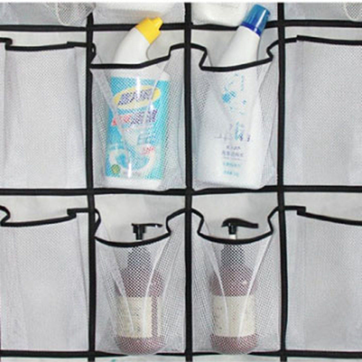 Over The Door Shoe Organizer Hanging Storage Bag Shoe Storage Door Hanger with 24 Mesh Pockets