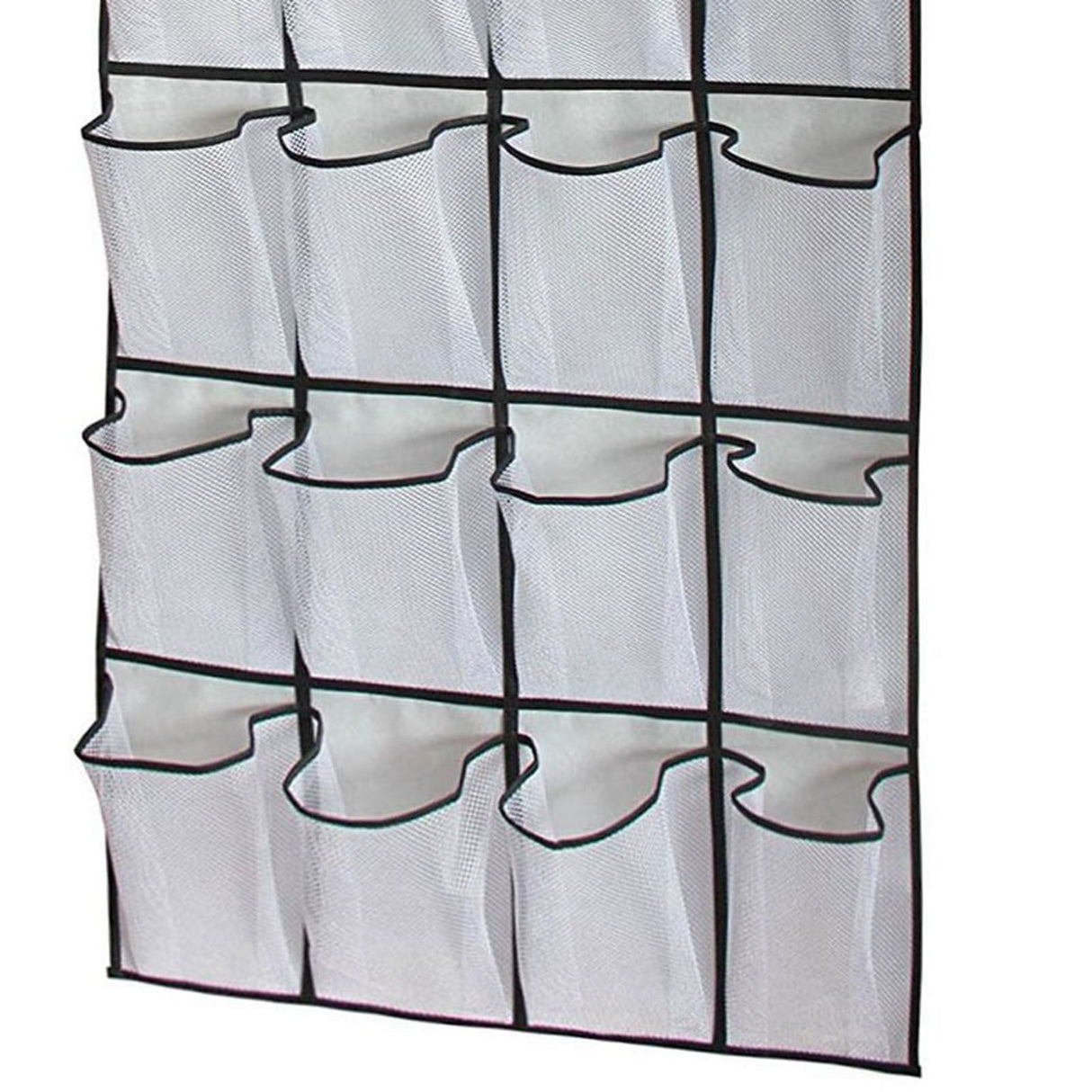 Over The Door Shoe Organizer Hanging Storage Bag Shoe Storage Door Hanger with 24 Mesh Pockets