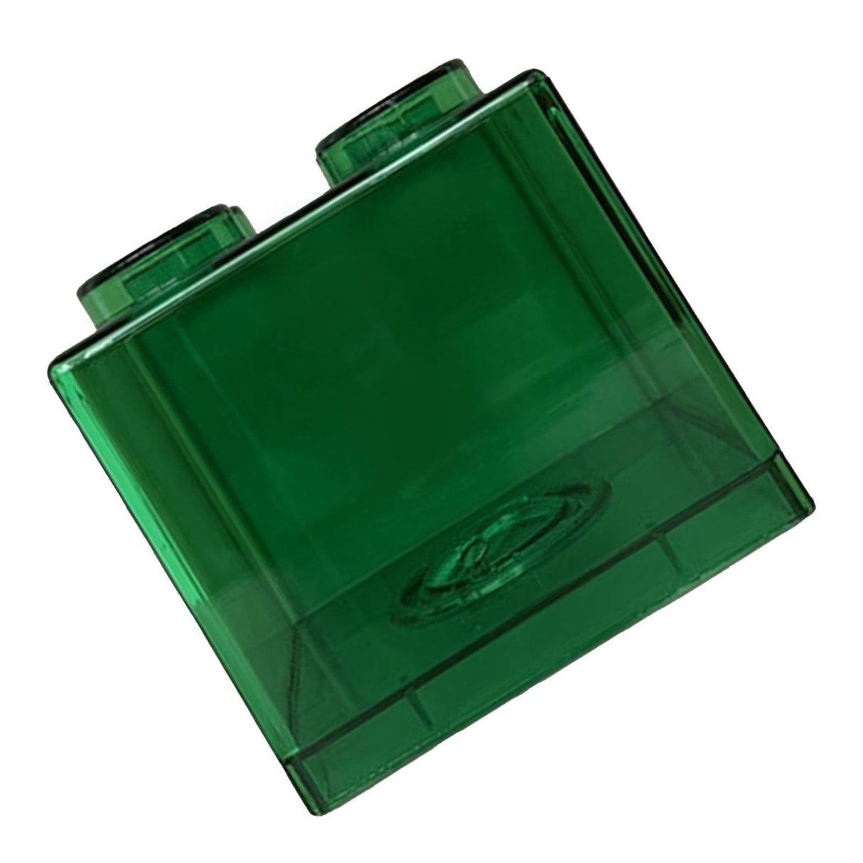 Clear Money Saving Bank Building Block Design Rectangular Transparent Coin Saving Box for Kids Boys Girls Green 8.9x8.9x9.2cm / 3.5x3.5x3.6in