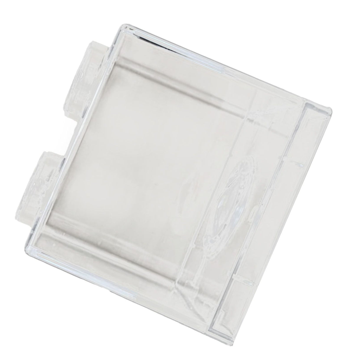 Clear Money Saving Bank Building Block Design Rectangular Transparent Coin Saving Box for Kids Boys Girls White 8.9x8.9x9.2cm / 3.5x3.5x3.6in