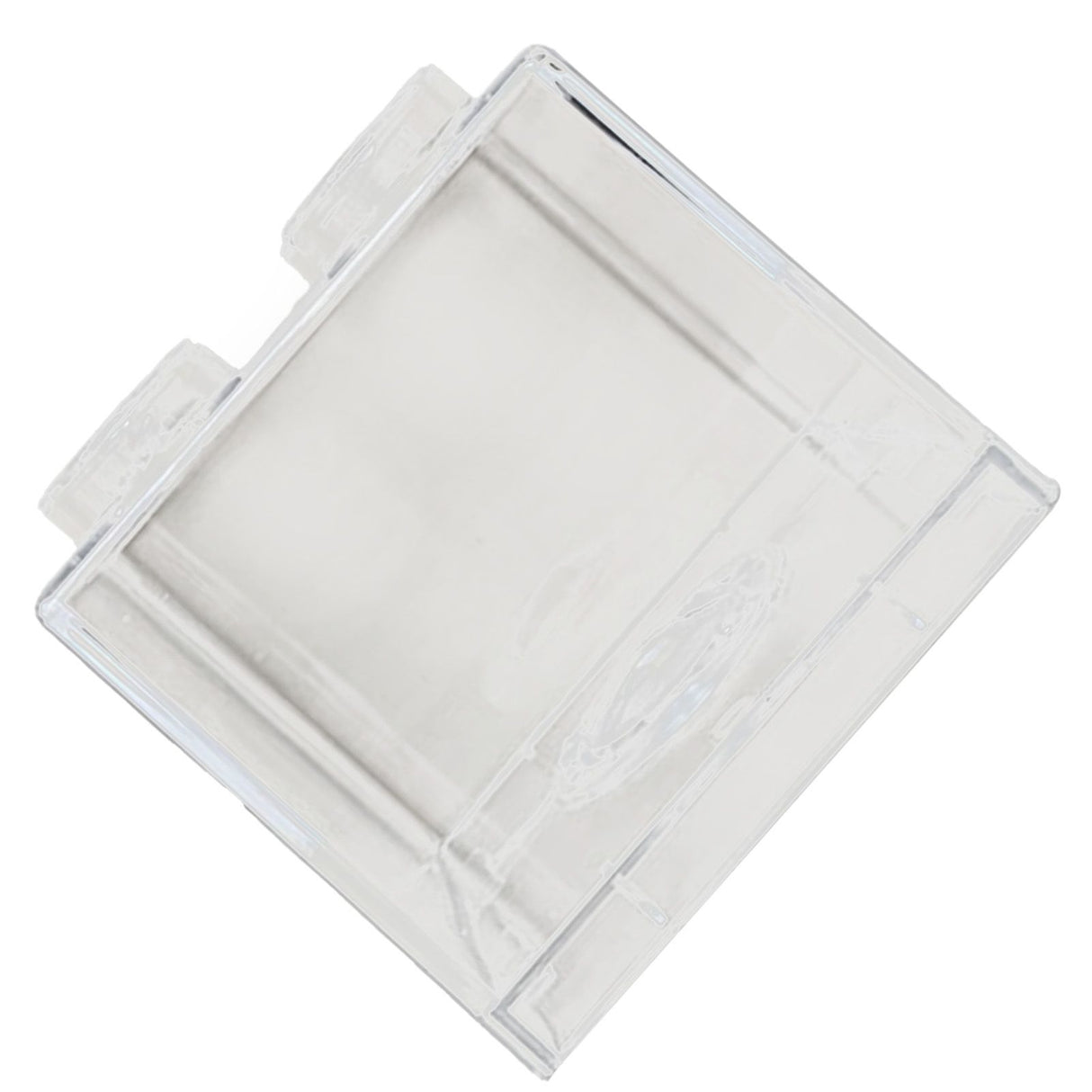 Clear Money Saving Bank Building Block Design Rectangular Transparent Coin Saving Box for Kids Boys Girls White 8.9x8.9x9.2cm / 3.5x3.5x3.6in