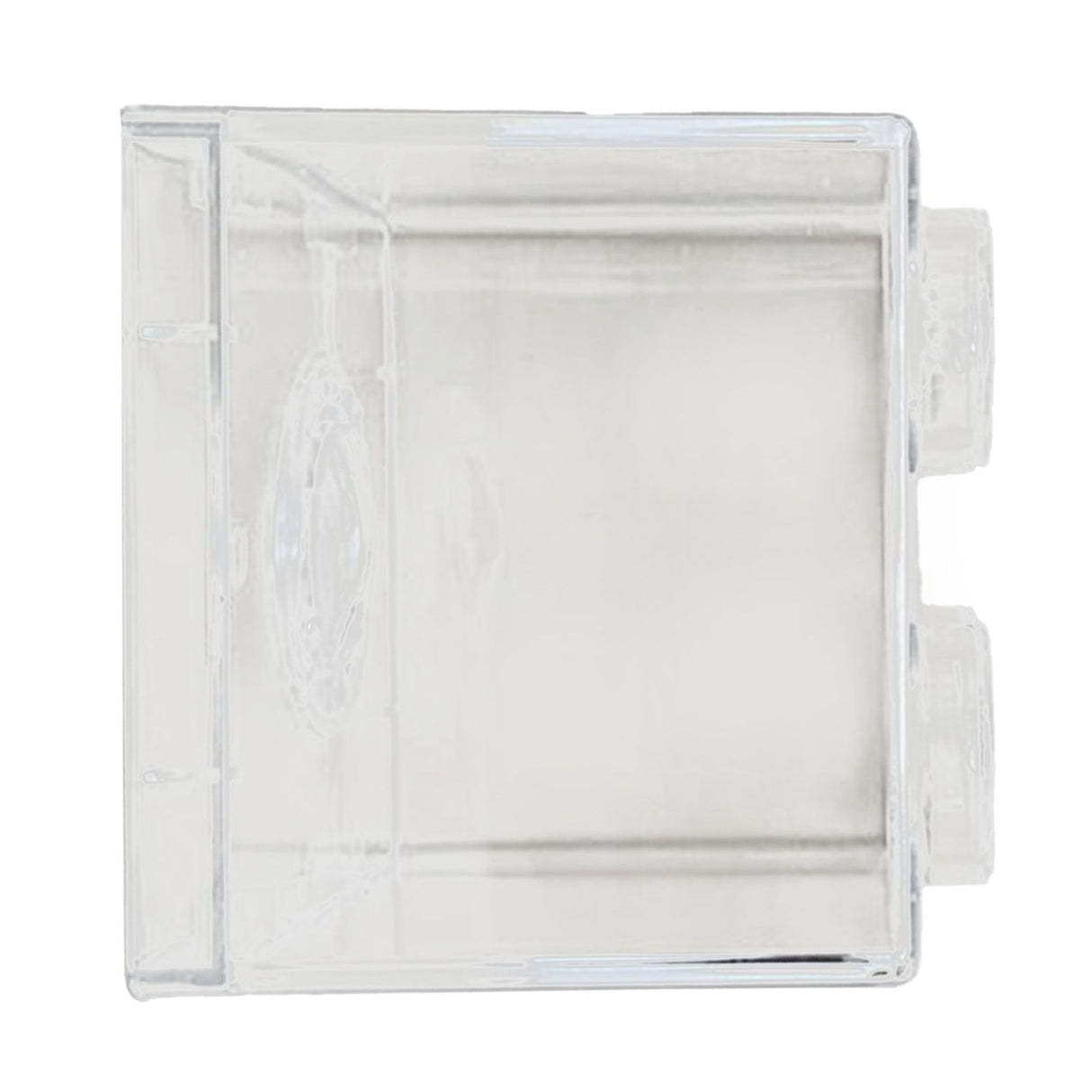 Clear Money Saving Bank Building Block Design Rectangular Transparent Coin Saving Box for Kids Boys Girls White 8.9x8.9x9.2cm / 3.5x3.5x3.6in