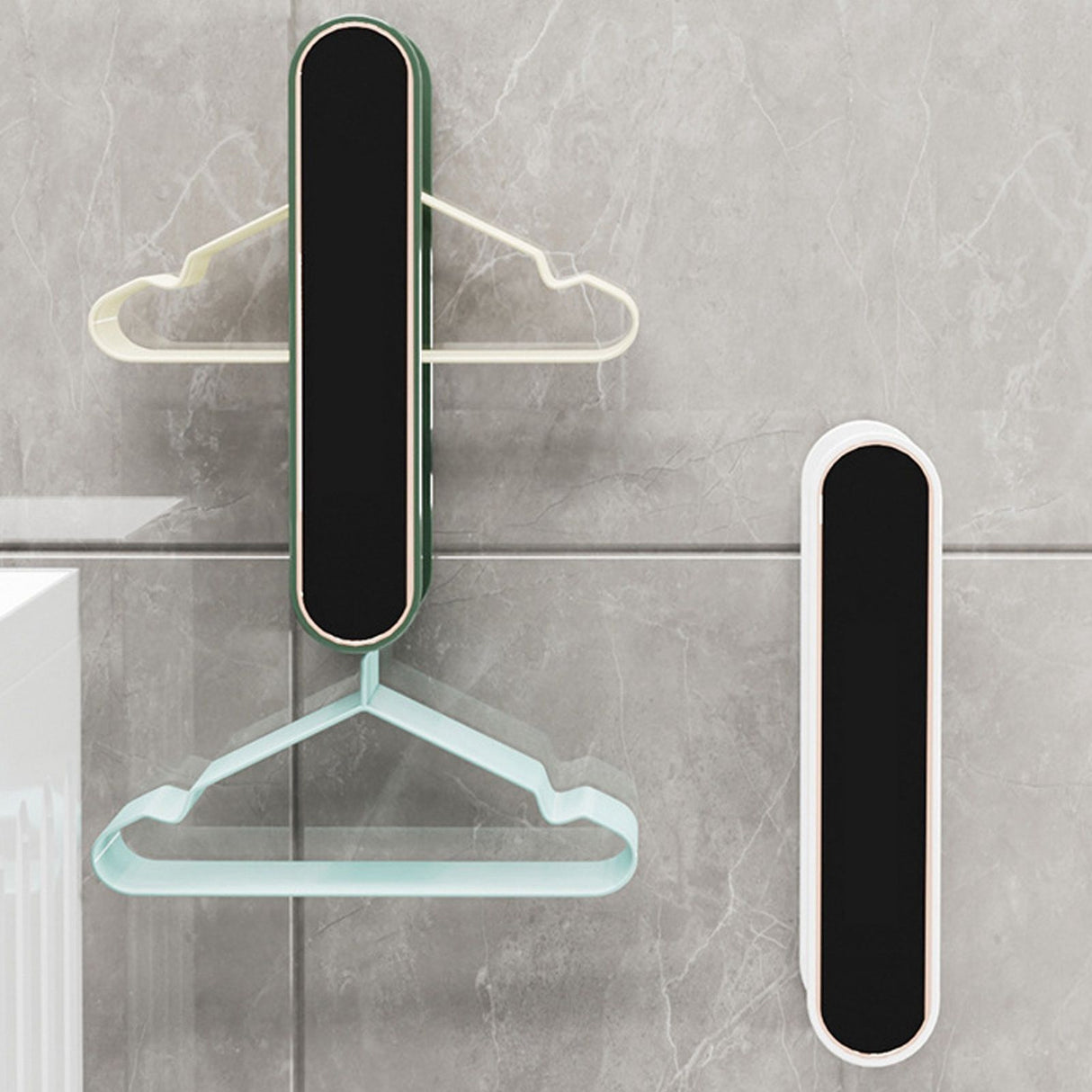 Clothes Drying Rack Plastic Retractable Cloth Hanger for Laundry Balcony Mudroom Bedroom Elegant White