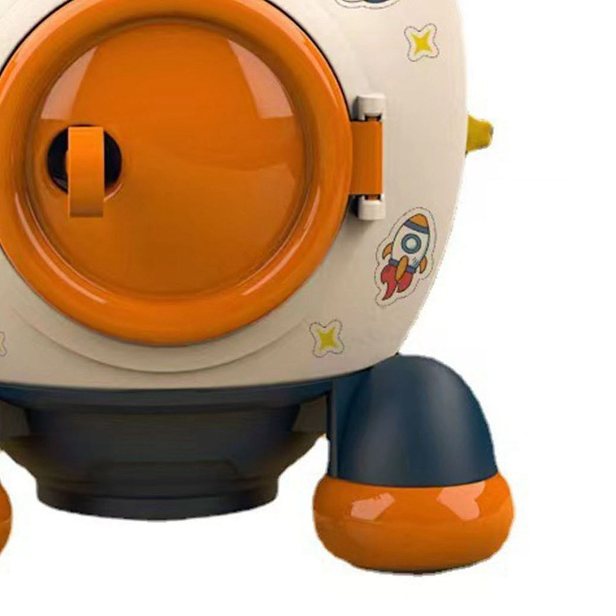 Cartoon Style Space Rocket Piggy Bank Money Bank Money Saving Jar Boys Girls Gift Morandi Blue