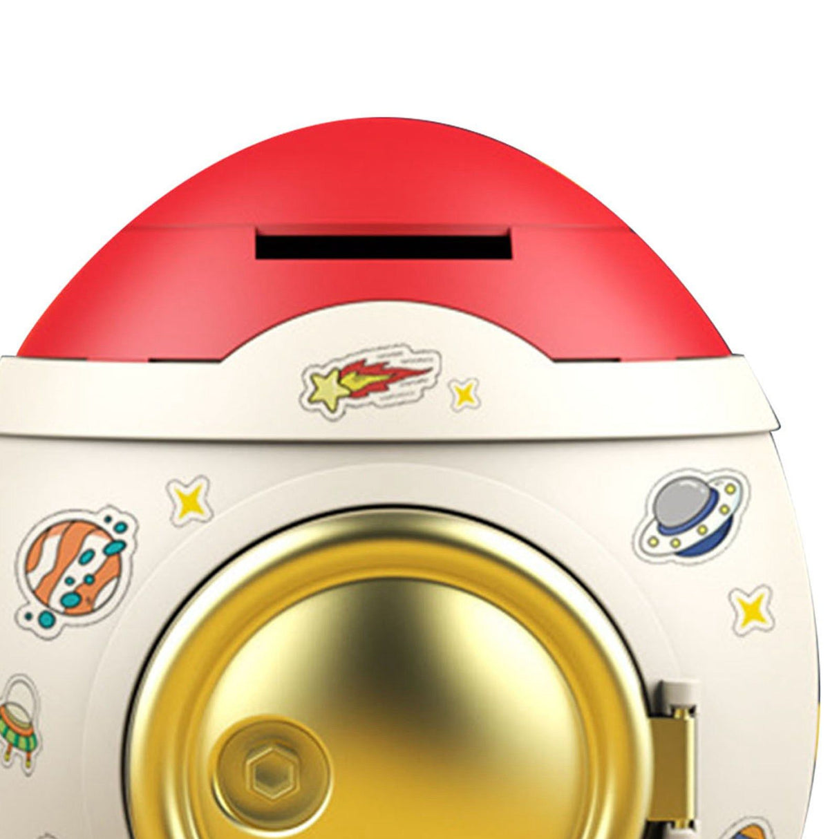 Cartoon Style Space Rocket Piggy Bank Money Bank Money Saving Jar Boys Girls Gift Romantic Pink Gold