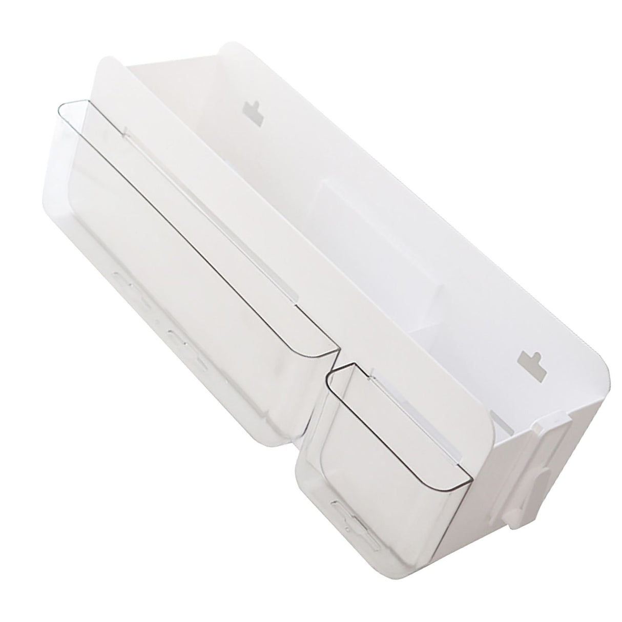 Multifunctional Clear Wall Mount Remote Control Holder Mobile Phone Charging Stationery Cosmetics Wall Storage Rack L Transparent