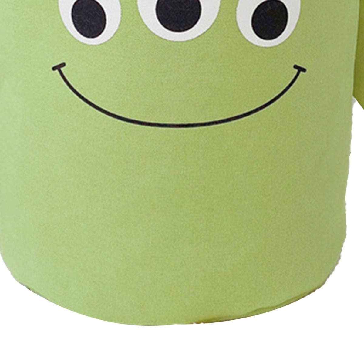 Fabric Storage Basket Collapsible Waterproof Cartoon Canvas Toy Organizer Laundry Basket for Playroom Bedroom Green Monster Three Layers Thickened 35x40cm / 13.8x15.7in