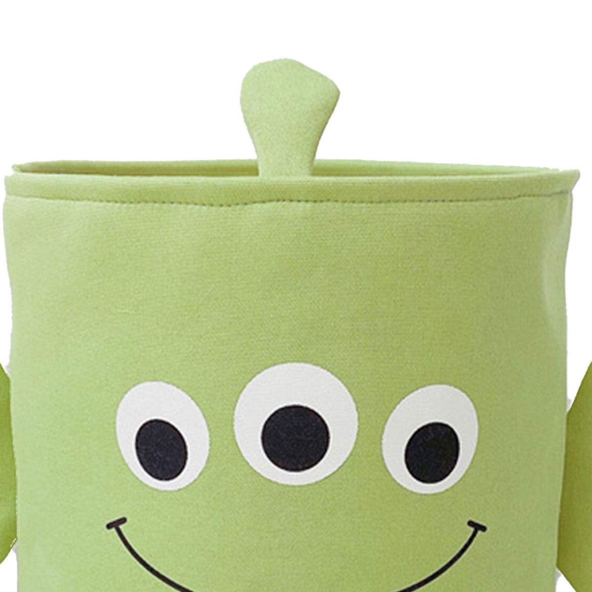 Fabric Storage Basket Collapsible Waterproof Cartoon Canvas Toy Organizer Laundry Basket for Playroom Bedroom Green Monster Three Layers Thickened 35x40cm / 13.8x15.7in