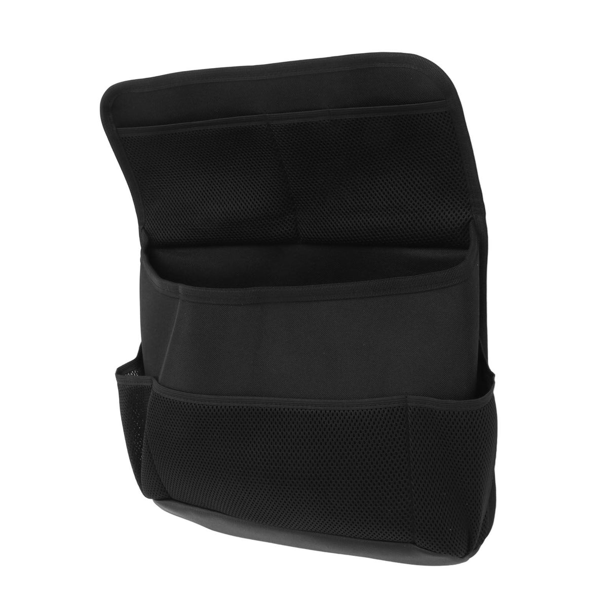 Car Back Seat Storage Bag with Strap Oxford Cloth PU Leather Muti Pocket Auto Backseat Holder